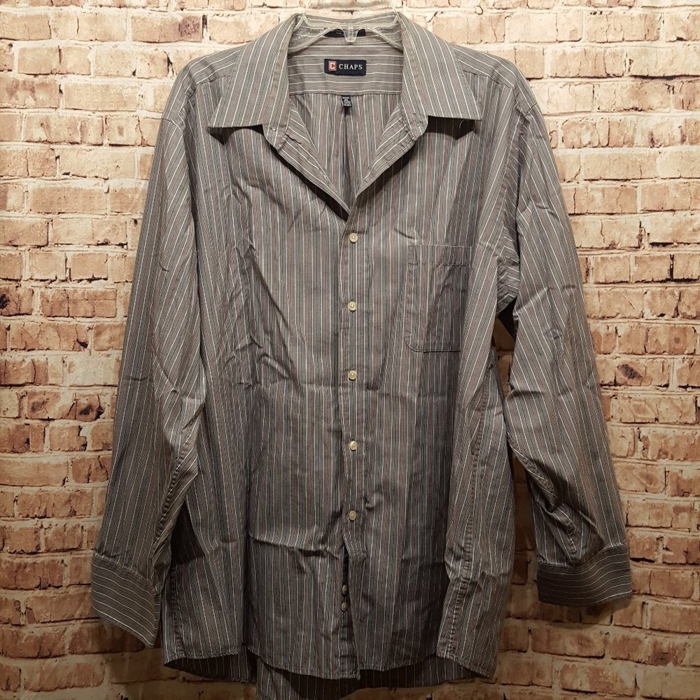 Chaps Dress Shirt Size XL ( 17 - 17 1/2 )